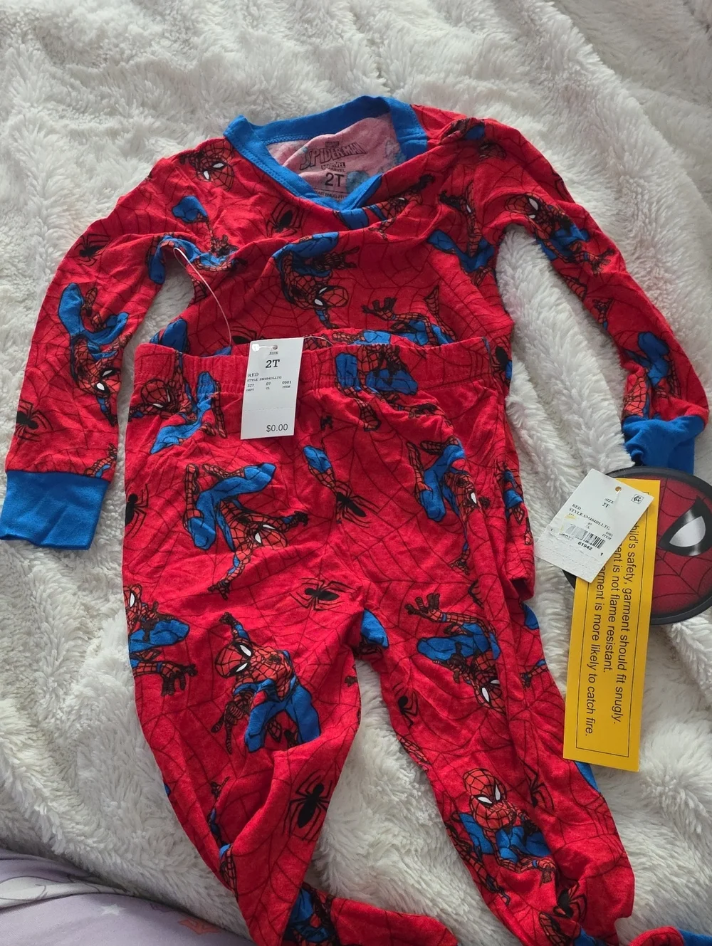 Spiderman Red & Blue Toddler Super Soft Pajamas